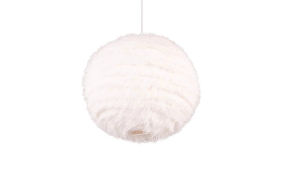 Stoffen hanglamp Furry crème Ø 35cm Trio 4017807600087