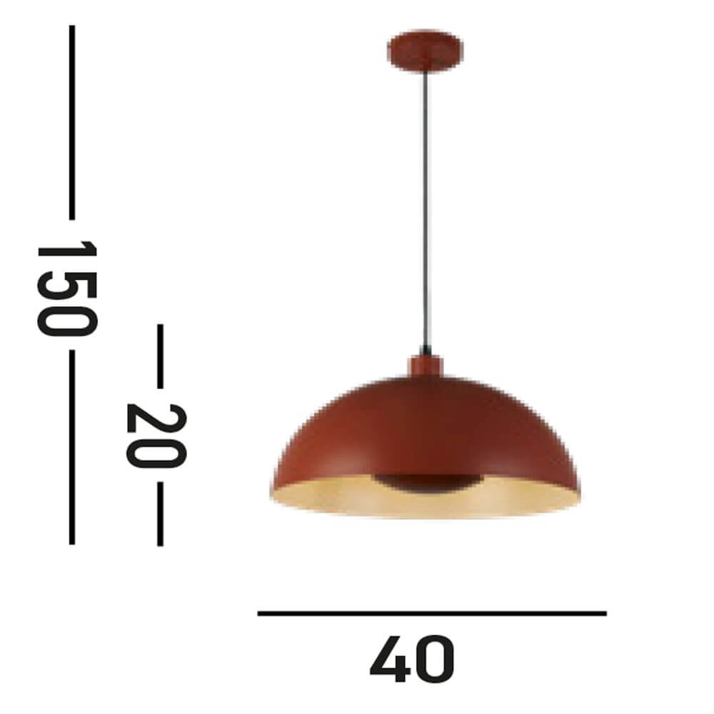 Oranje hanglamp Mars kap 20cm hoog Searchlight 5053423274287