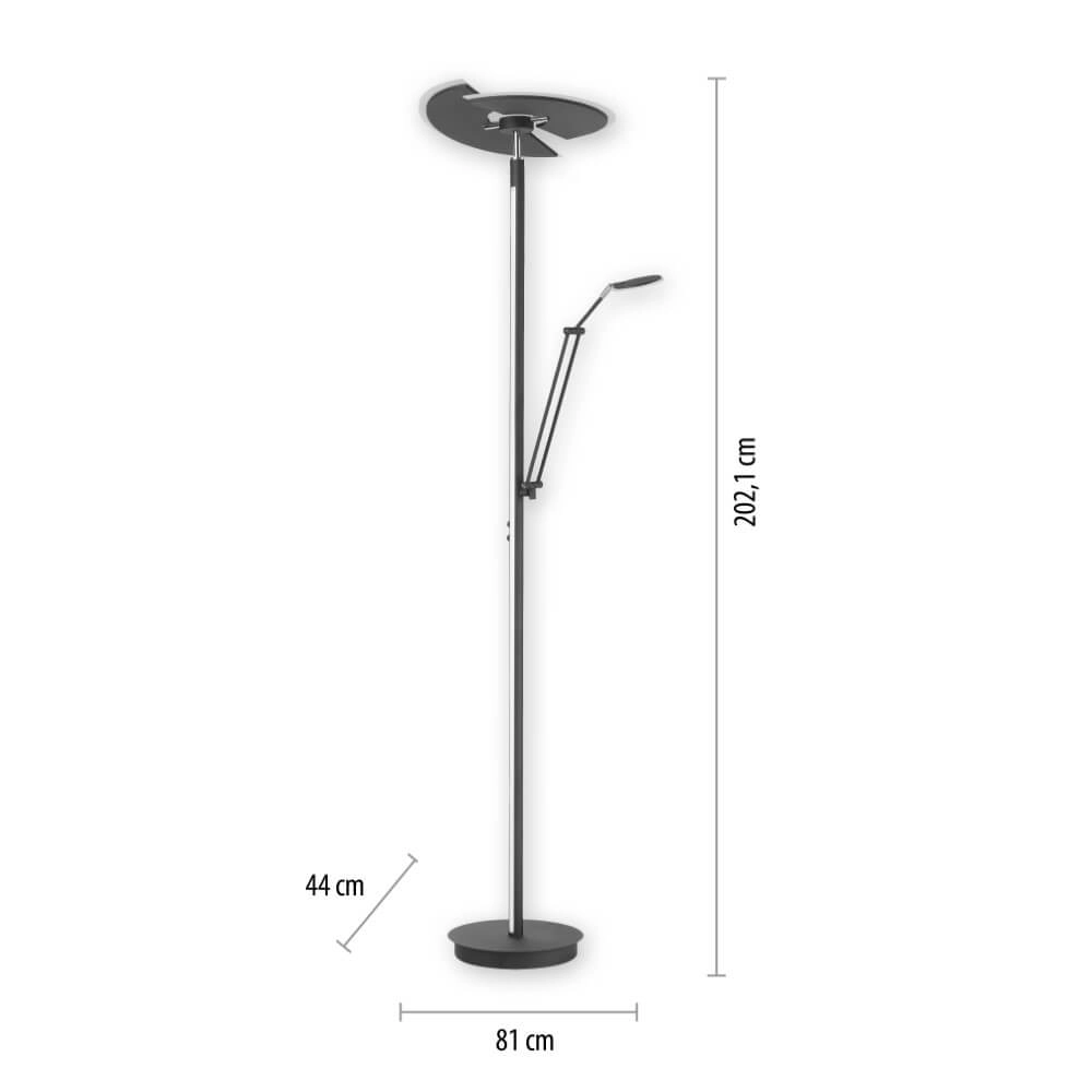 Vloerlamp Pure Mutil antraciet Paul Neuhaus 4012248364345