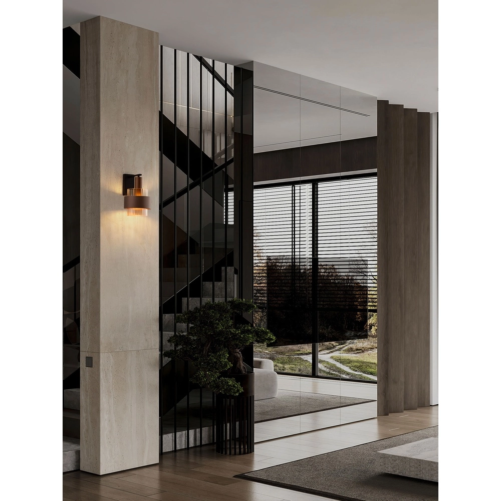 Moderne wandlamp Serena koffie bruin