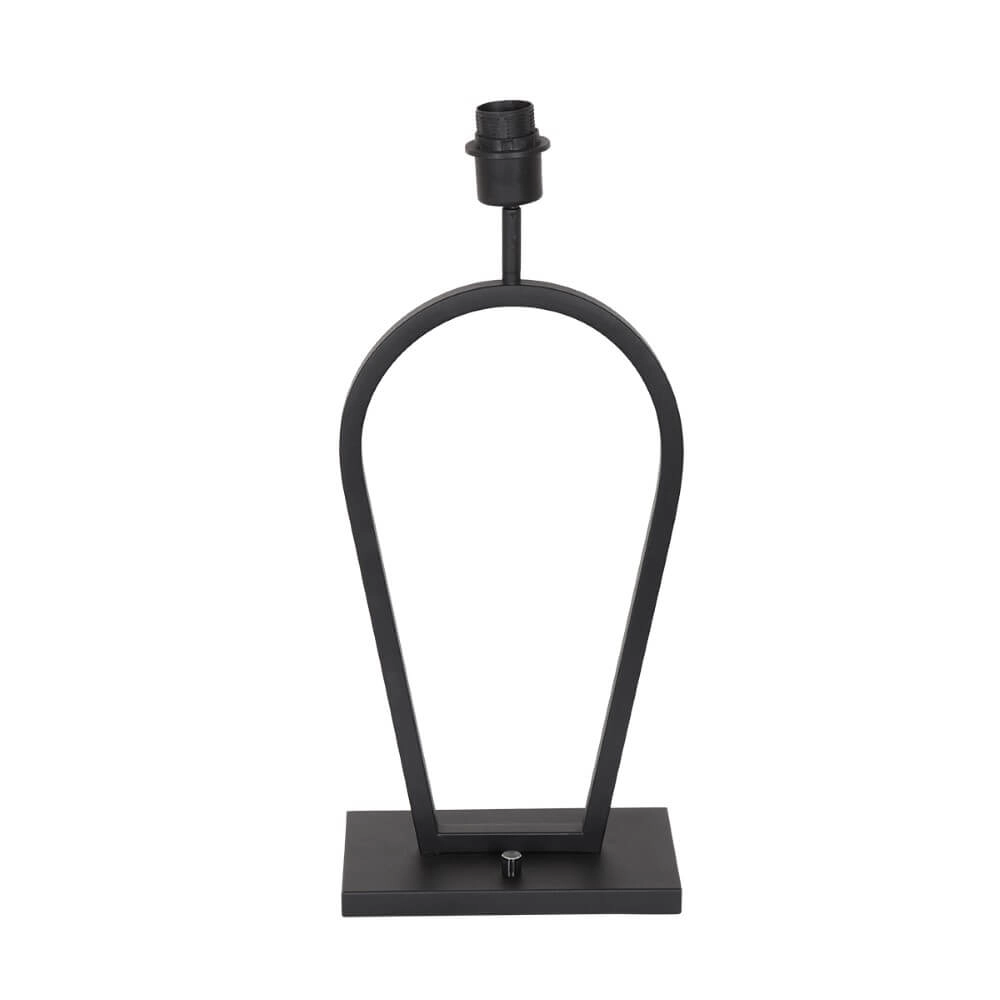 Zwarte schemerlamp Stang met blauwe velours kap Steinhauer 8712746166897