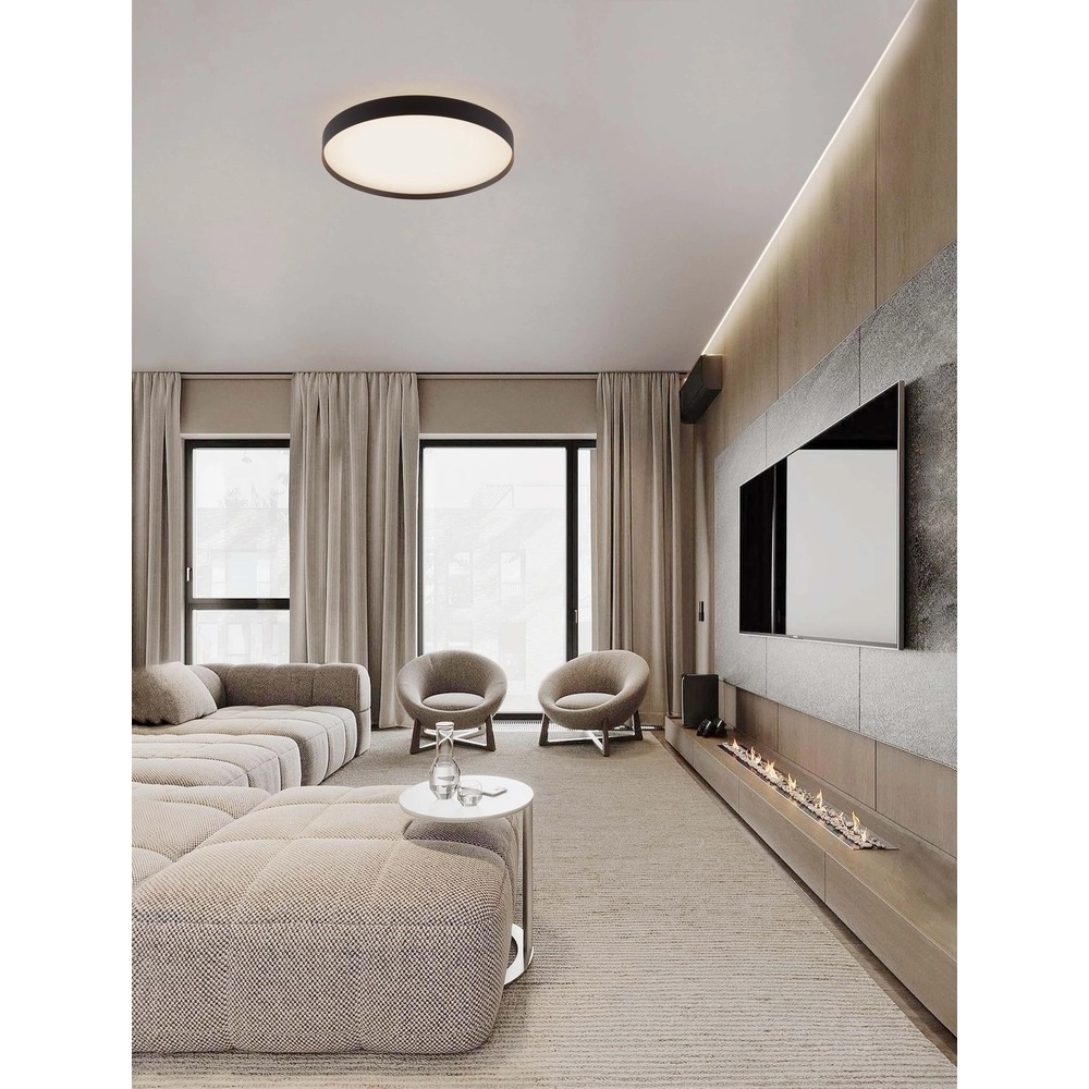 Plafonniere Roi zwart Ø 50cm Plafonniere Roi zwart Ø 50cm