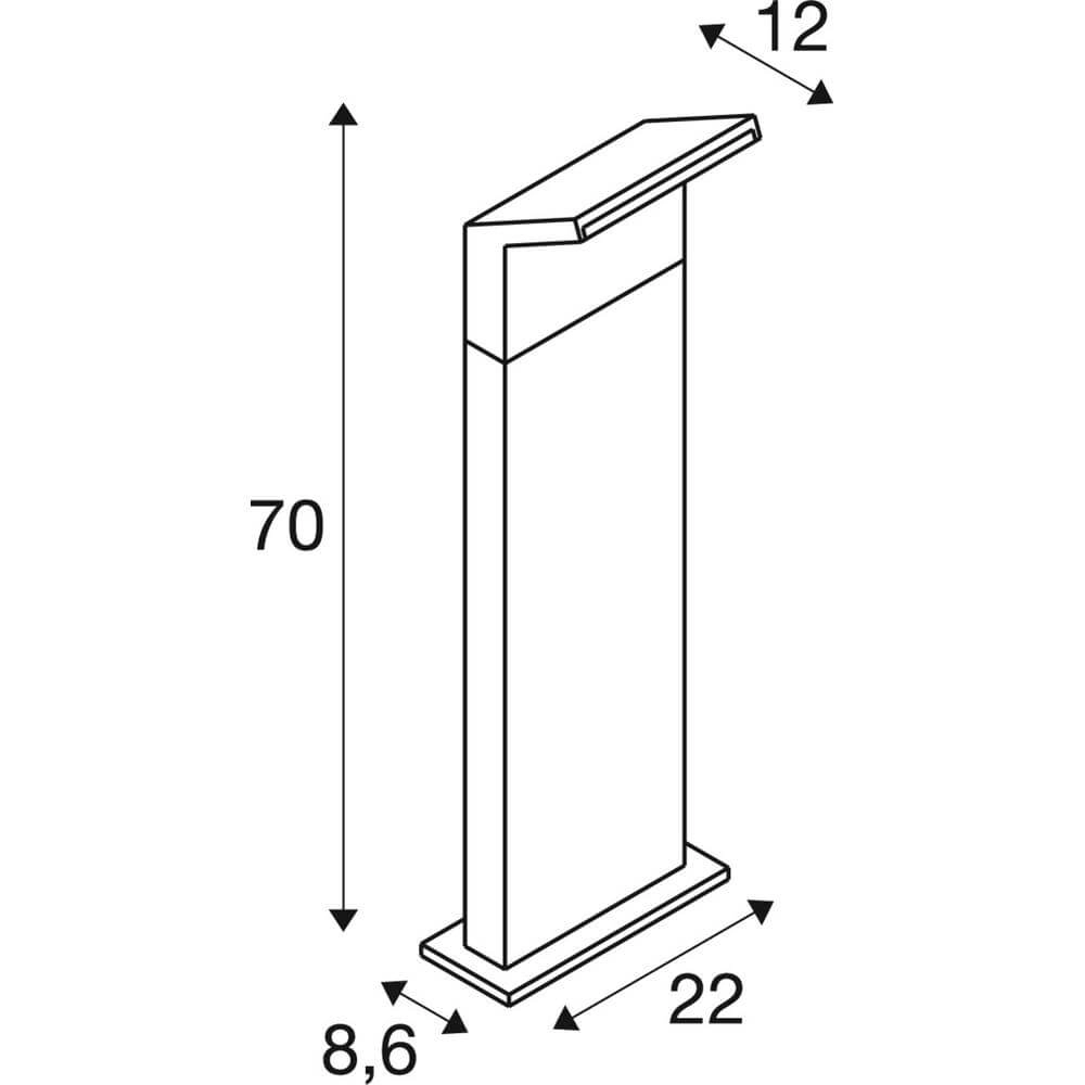 Design tuinlamp Ordi 2 Pole 70 zwart 70cm SLV 4024163300568