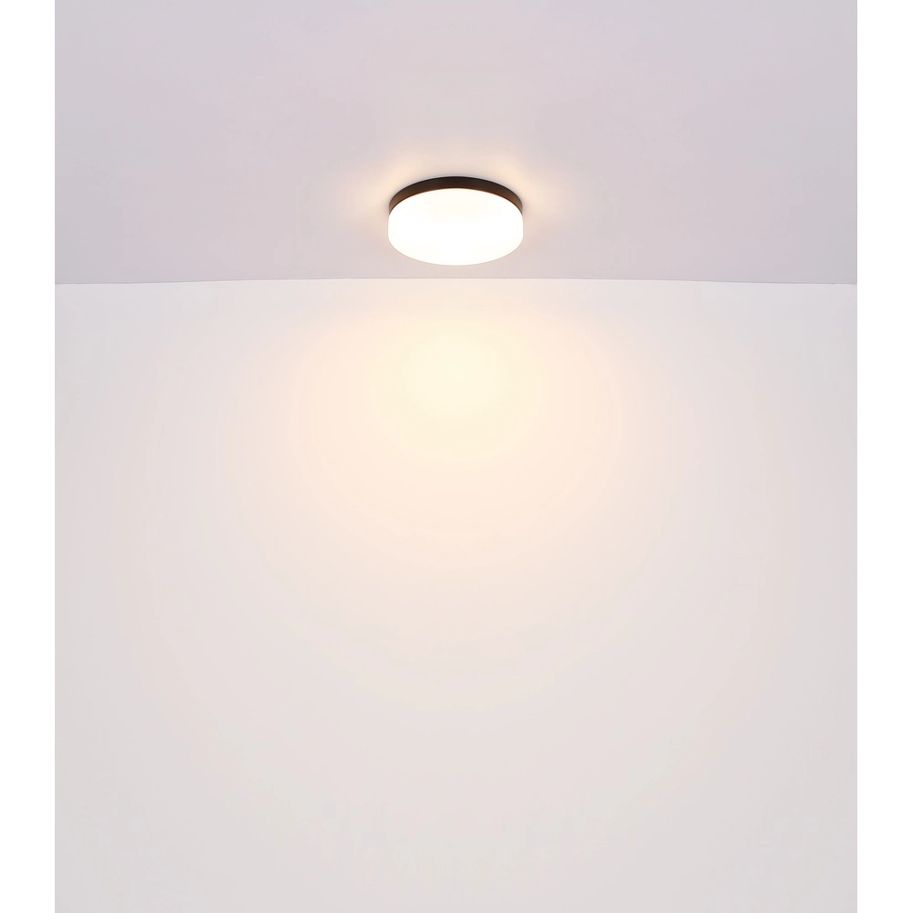 Design plafonniere Vranos zwart voor buiten Ø 18,4cm Globo 9007371434763