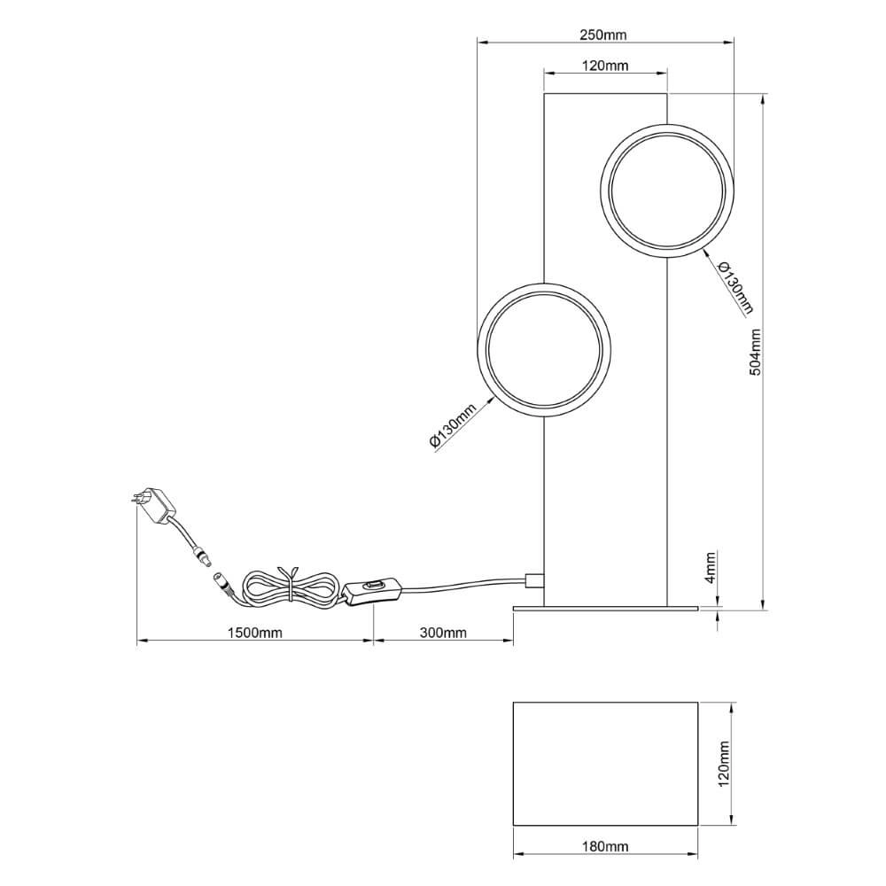 Tafellamp Cheesy hout Brilliant 4004353429606