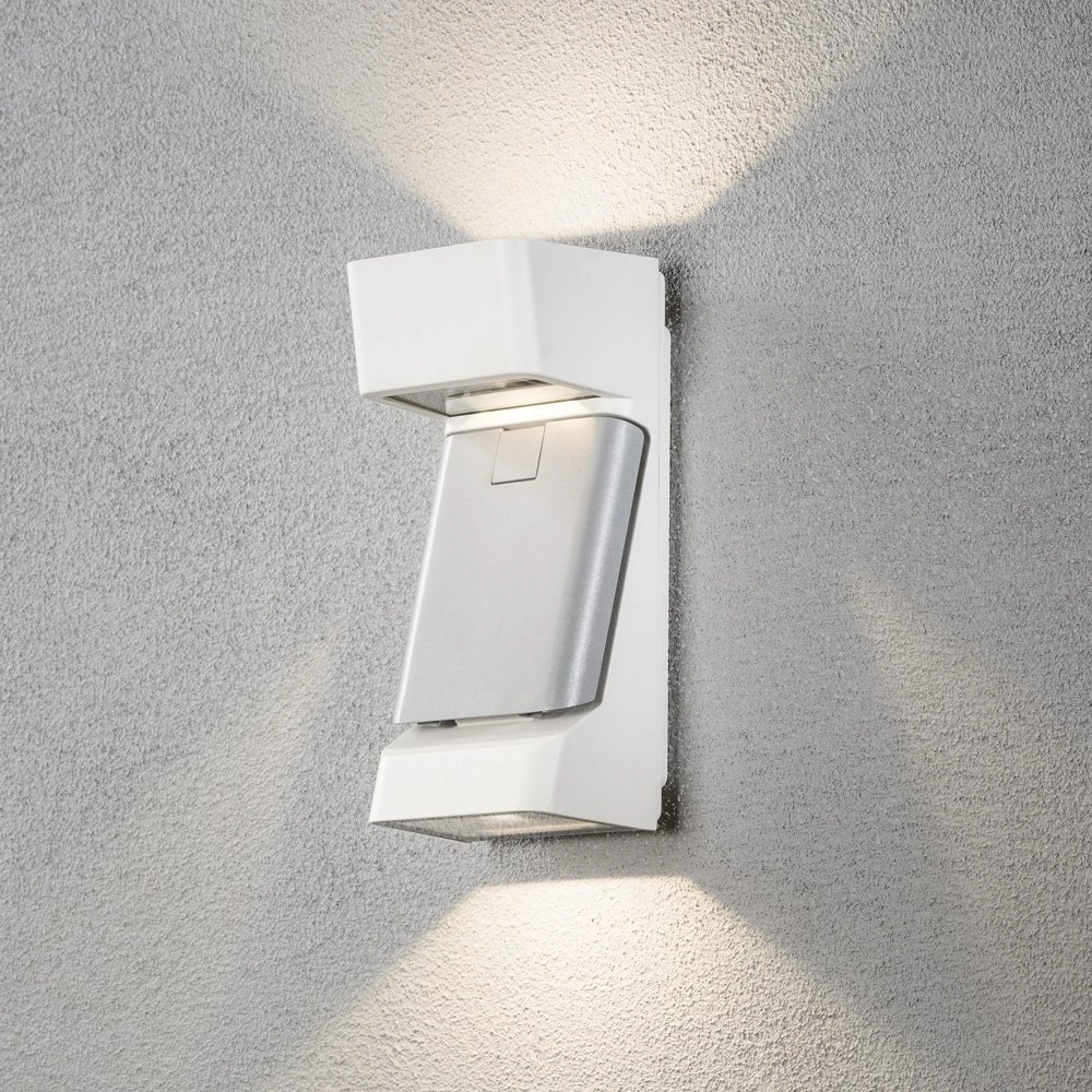 Huisnummer lamp Ravenna Adress mat wit met grijs KonstSmide 7318307976250