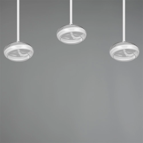 3-lichts design hanglamp Tarsia wit Trio 4017807683363