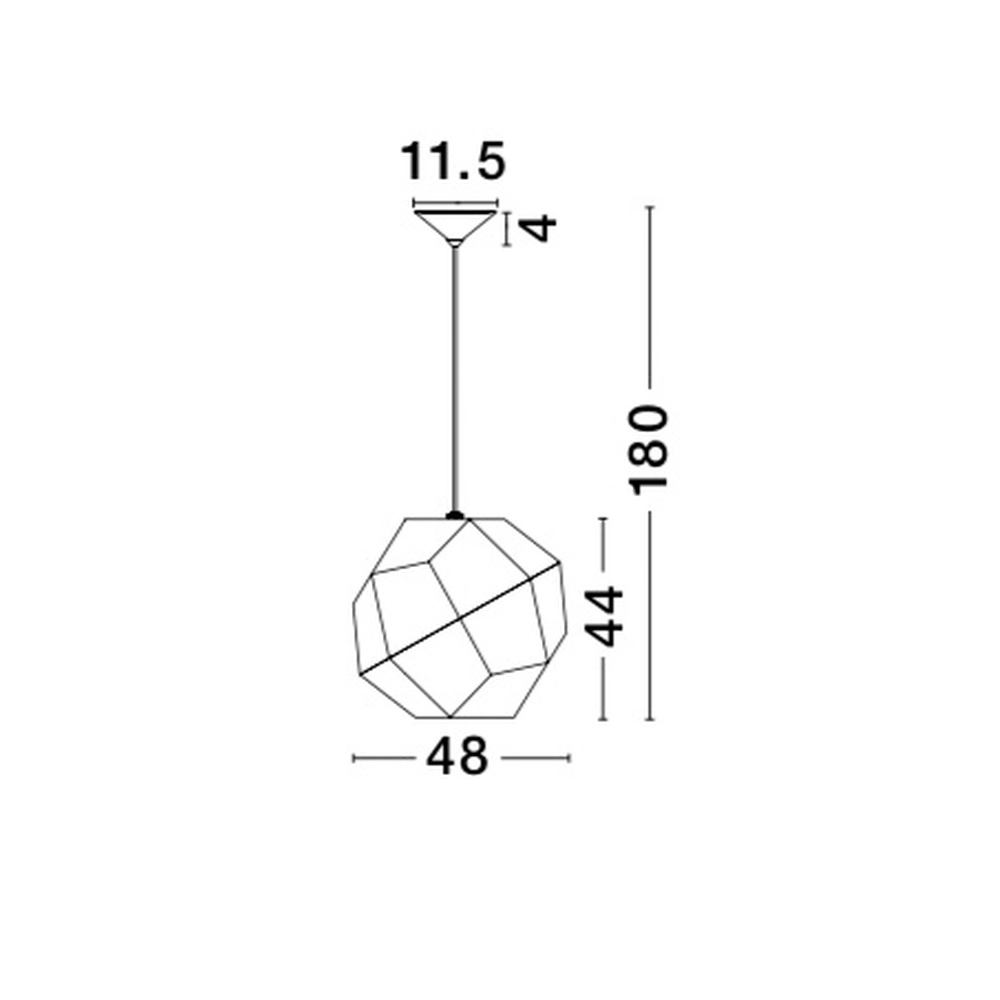 Design hanglamp Foggia Ø 48cm goud Lyora 5212017412843