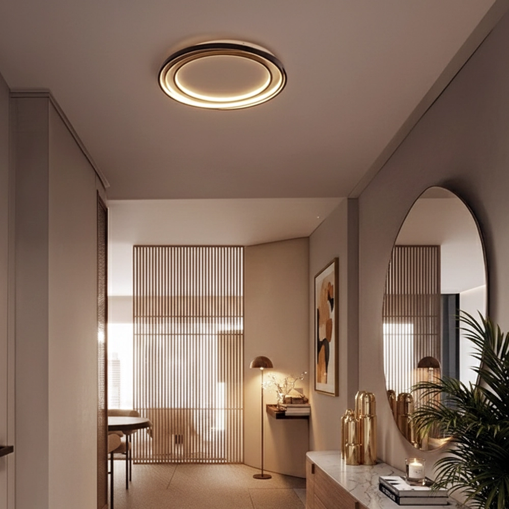 Ronde plafondlamp Arbor zwart Ø 54cm