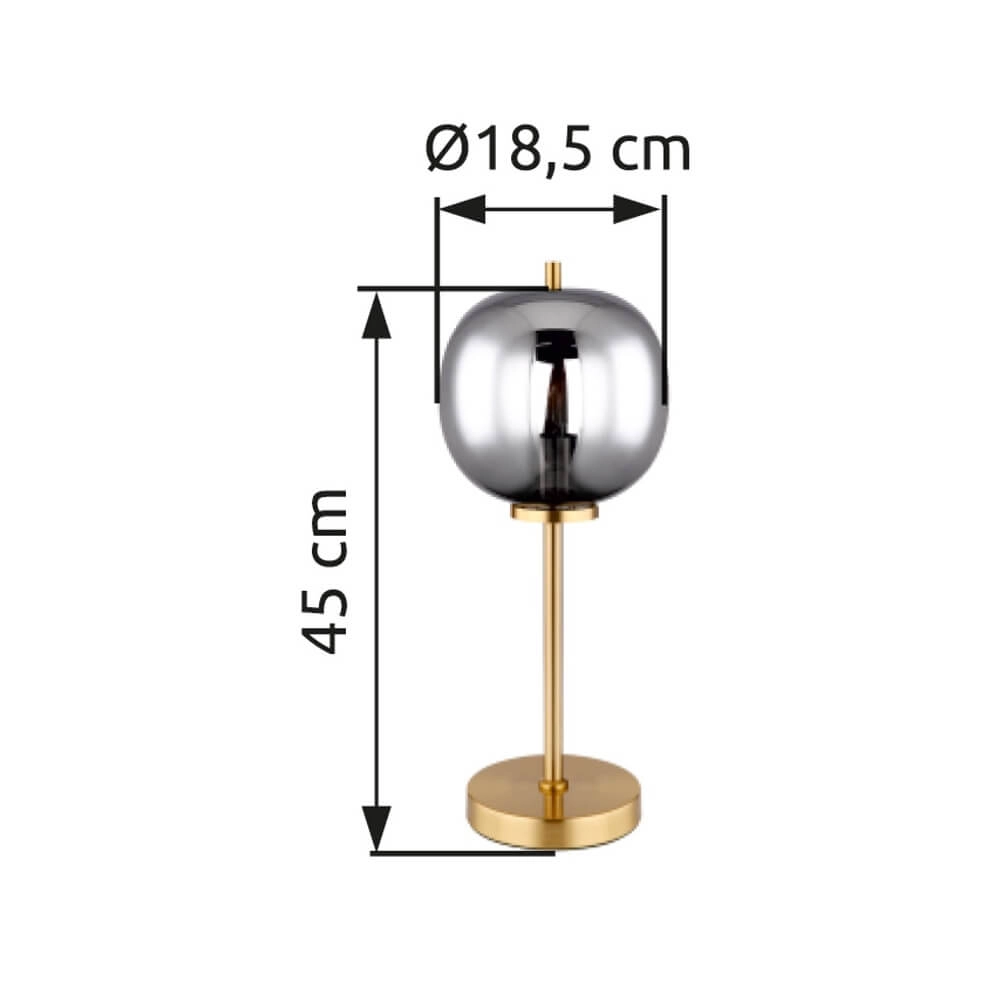Gouden tafellamp Blacky I enkel Ø 18,5cm Globo 9007371419043