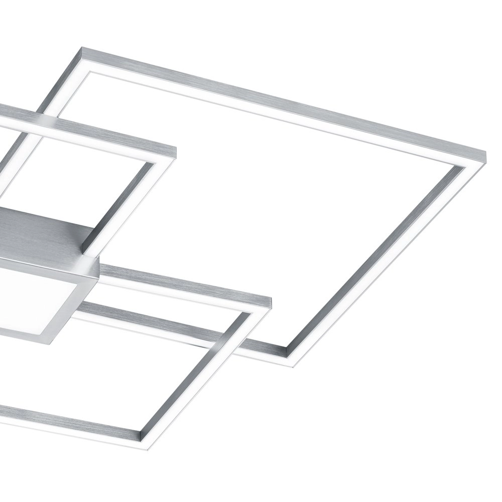 Vierkante plafondlamp Hydra 65cm grijs Trio 4017807425734