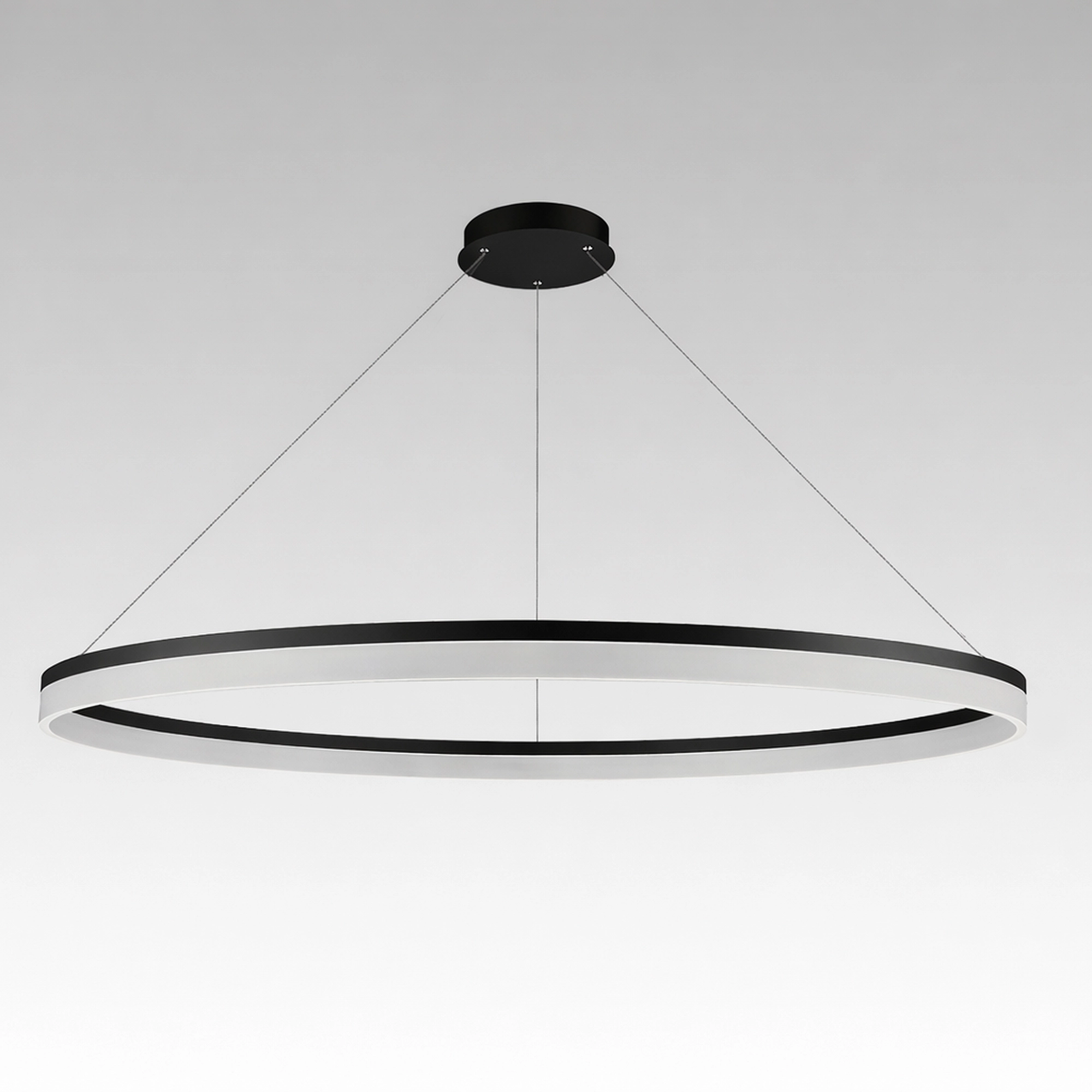 Strakke hanglamp Ara Ø 150cm zwart Lyora 5053423307220