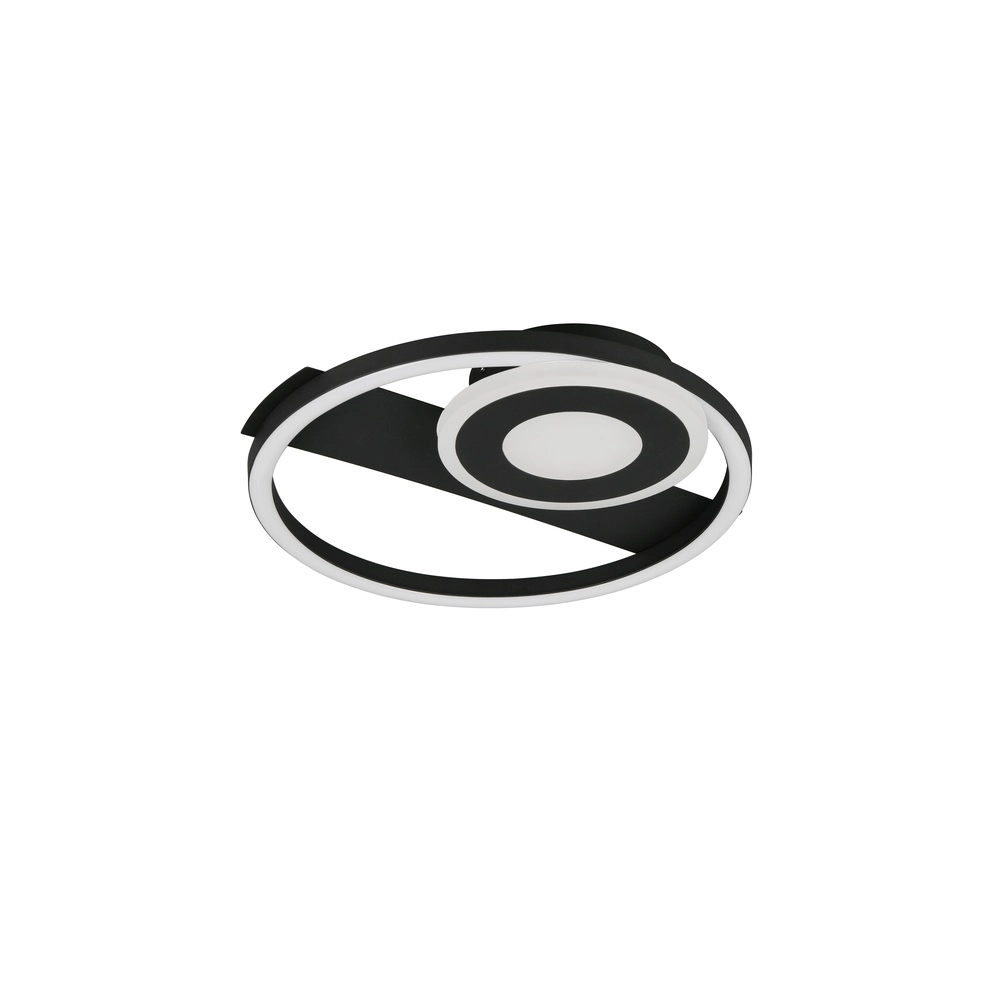 Moderne plafondlamp Horus zwart Trio 4017807653397