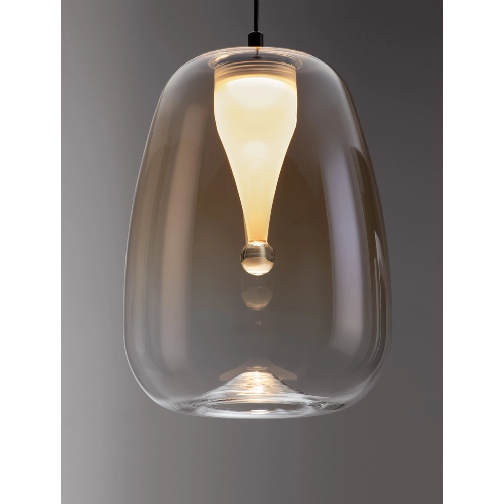 Design hanglamp Oblo 1-lichts amber glas