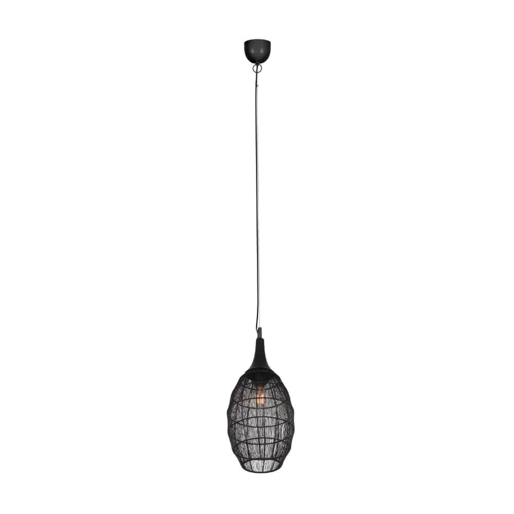 Ovale hanglamp Soraya Ø 26cm - zwart
