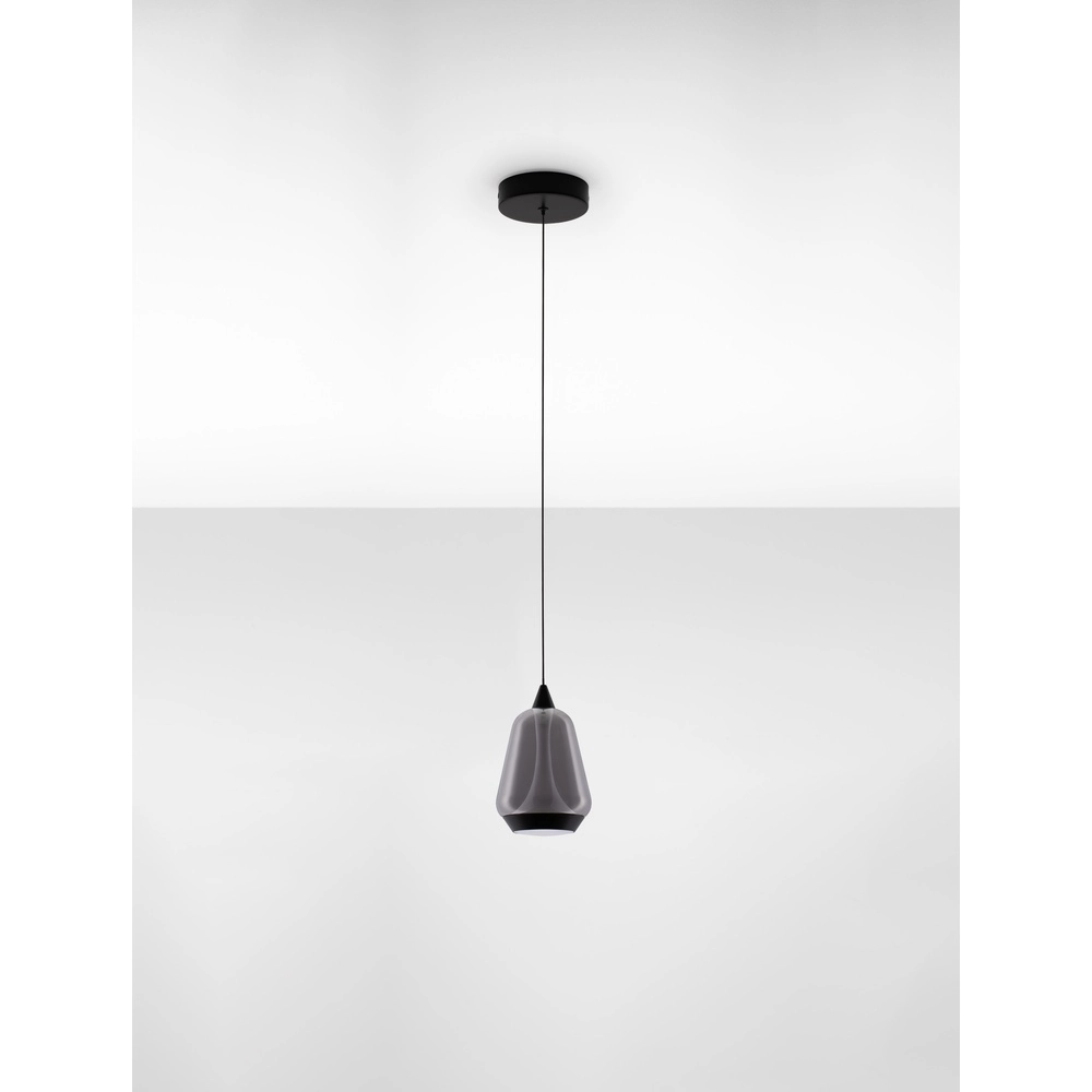 Design hanglamp Alish 1-lichts smoke glas Lyora 5212017477682