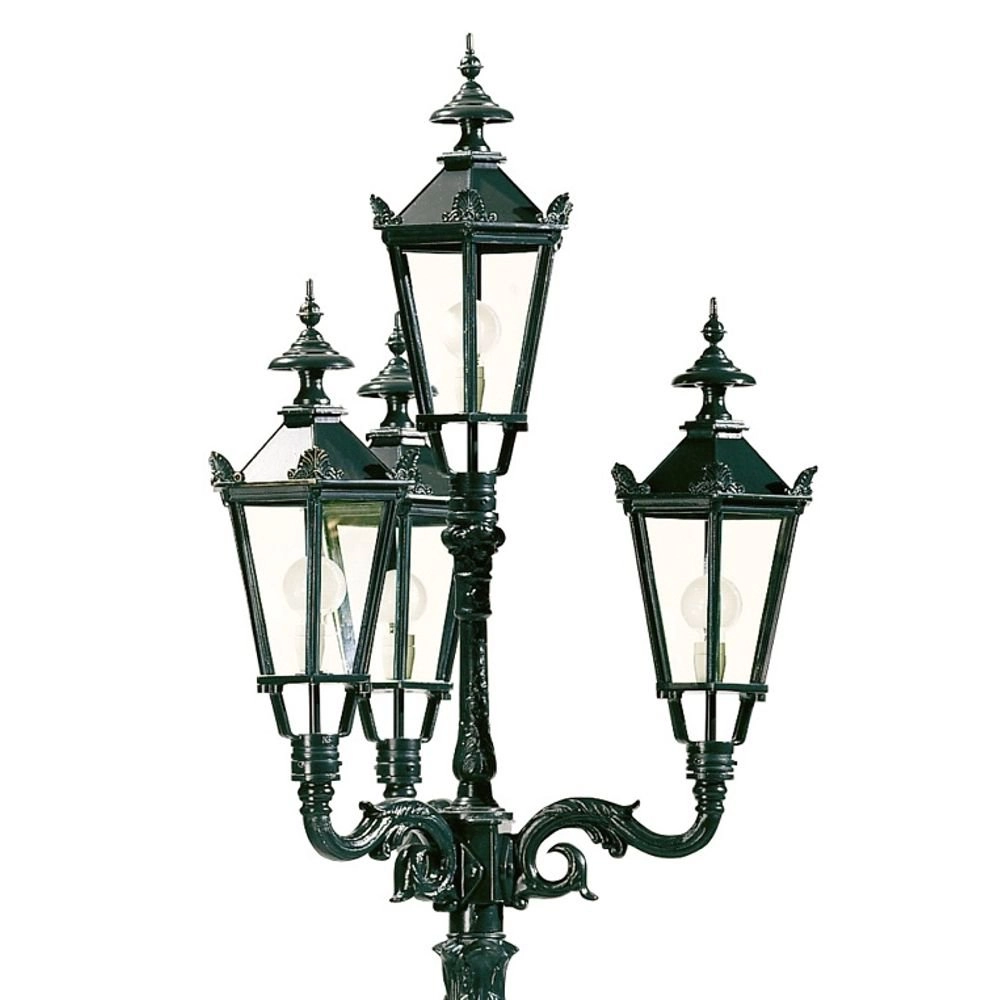 Nostalgische lantaarn Miami 4-lichts - zwart KS Verlichting 8714732030205