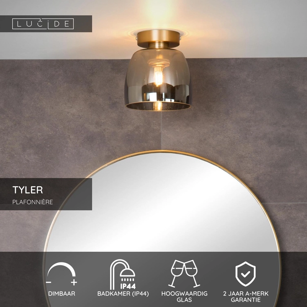 Plafondlamp Tyler goud Lucide 5411212302618