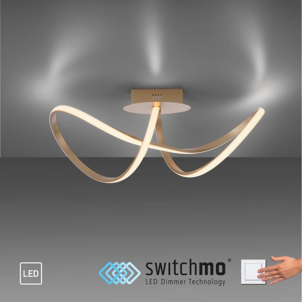 Design plafondlamp Maria messing Just Light 4043689985585