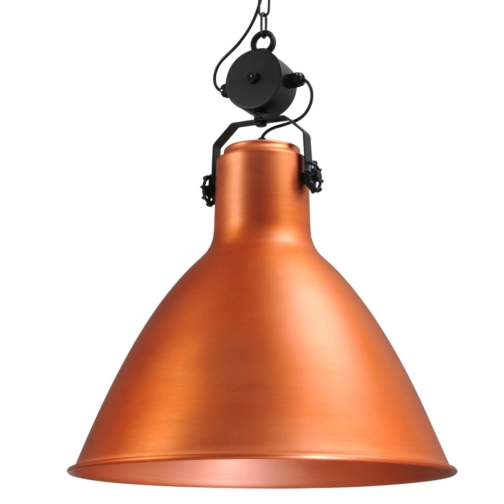 Industrie hanglamp roodkoper Industria 58 retro zwart met koperen kap Masterlight 8718121233000