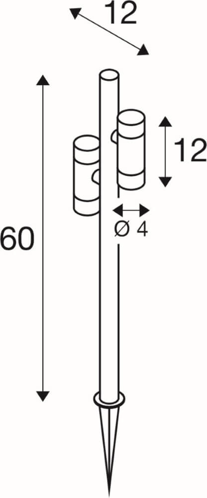 Smalle led spot Helia dubbel op spie SLV 4024163289948