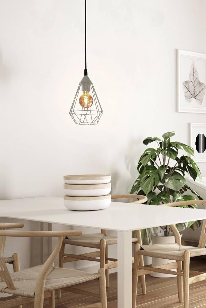 Grijze hanglamp Tarbes enkel Eglo 9002759430214