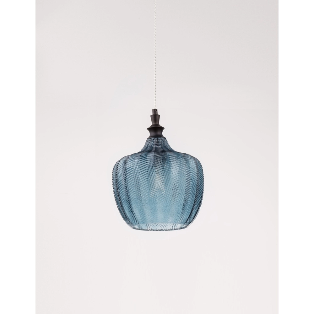Hanglamp Loni blauw glas Lyora 5212017423061