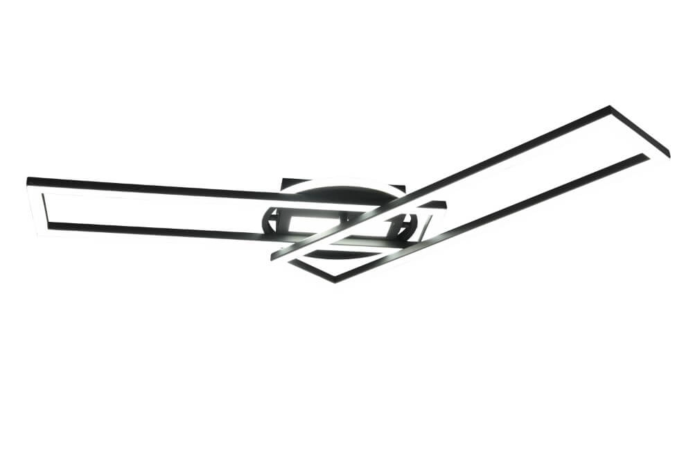Verstelbare led plafondlamp Twister zwart Trio 4017807540581