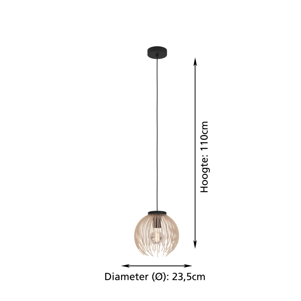 Design hanglamp Alhabia Ø 23,5cm zand bruin Stars of Light 9008606353101