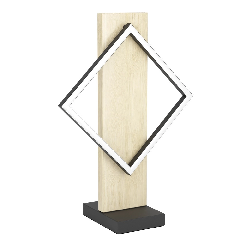 Design tafellamp Boyal zwart met hout Design tafellamp Boyal zwart met hout