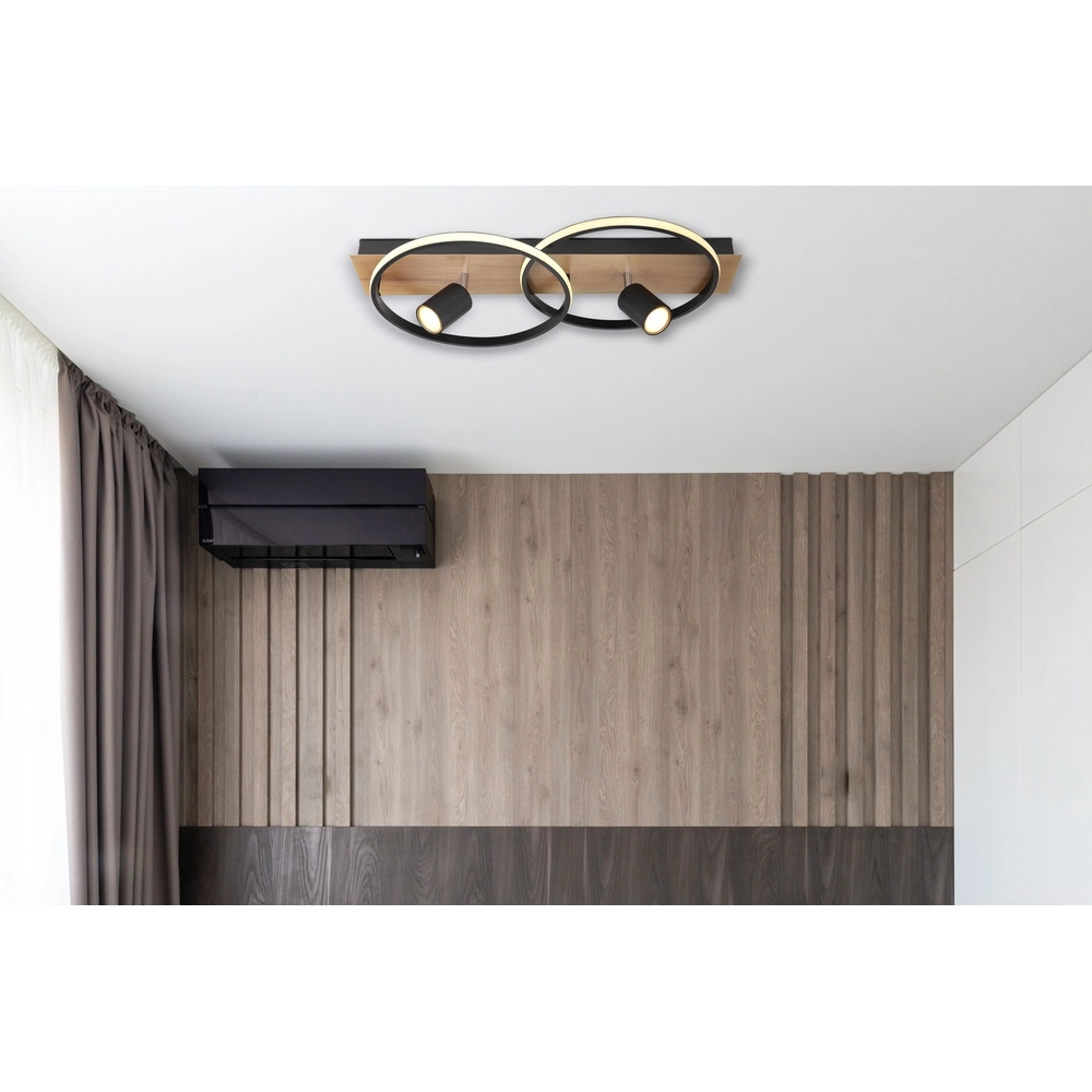 Plafondlamp Danny zwart Globo 9007371437696