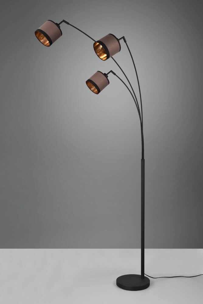 Staande lamp Davos taupe 3-lichts Trio 4017807574364