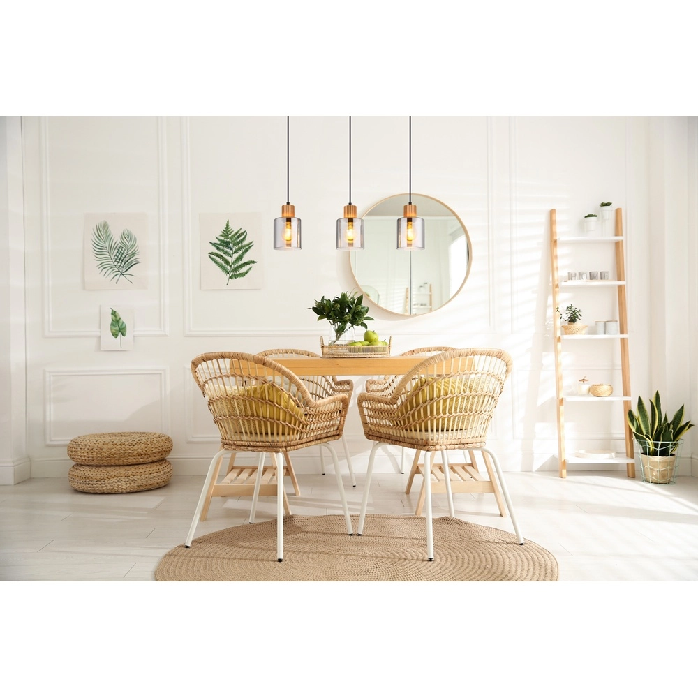 Design hanglamp Aleidis 3-lichts recht zwart Globo 9007371512218