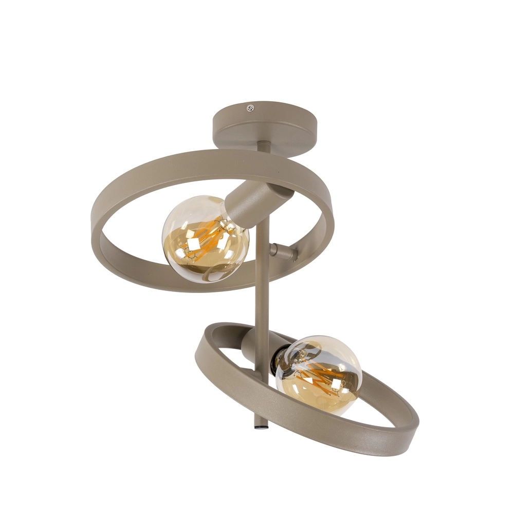 Ringen plafondlamp Hover zand - 2x E27 Lyora 8716803513334