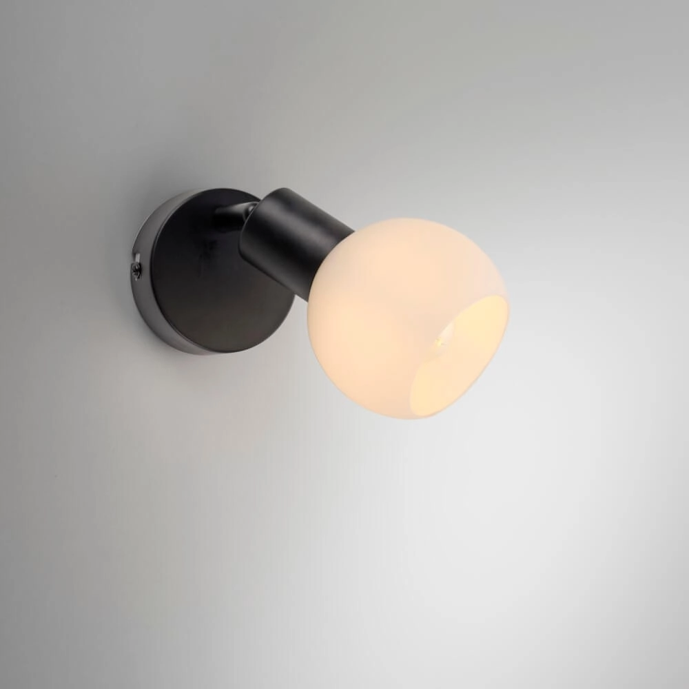 Zwarte wandlamp Loki 1-lichts Just Light 4043689000752