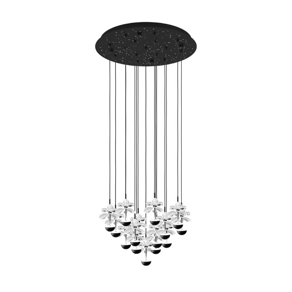Zwarte hanglamp Pianopoli 2 Ø 50cm Stars of Light 9008606270217
