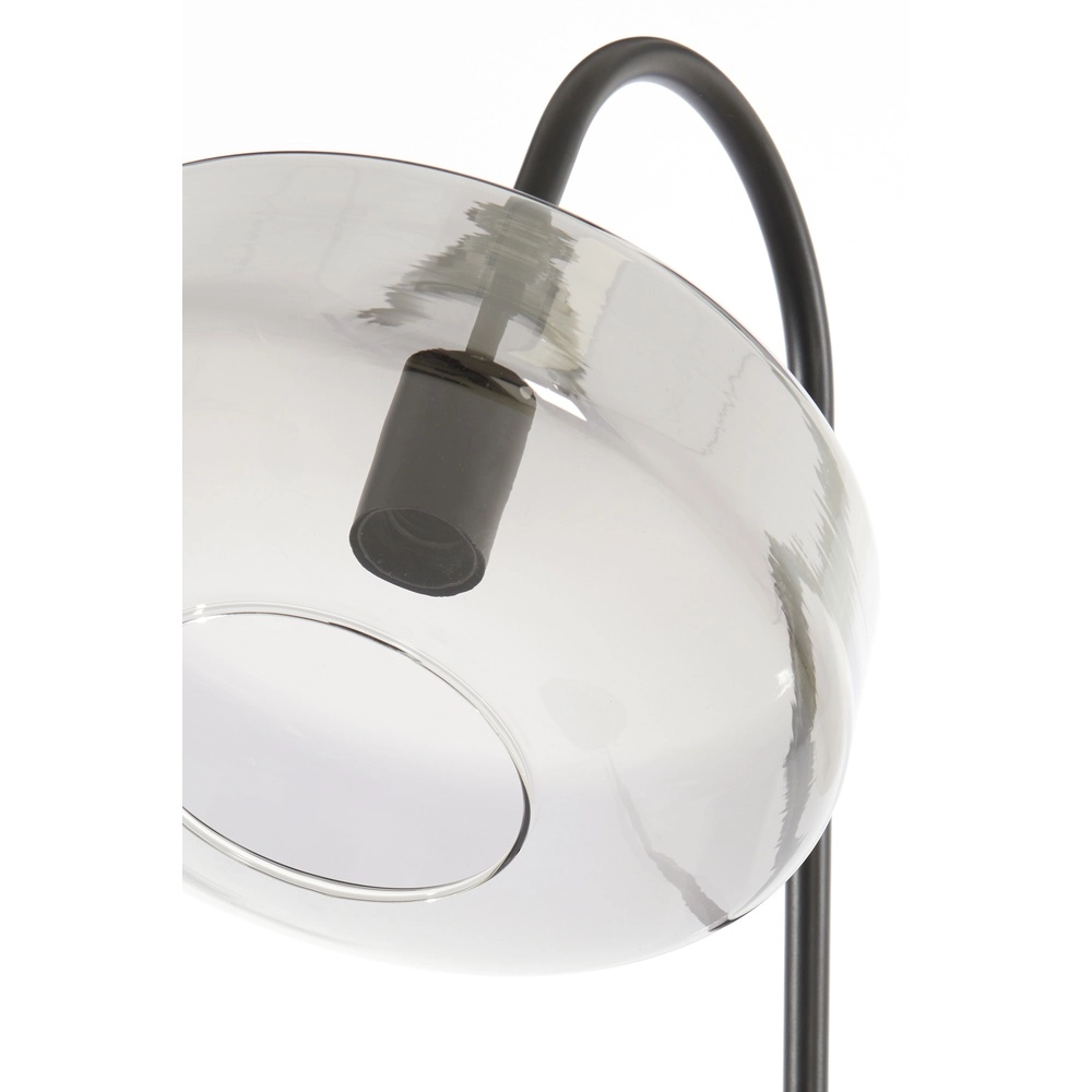 Glazen vloerlamp Solna zwart Light & Living 8717807696566