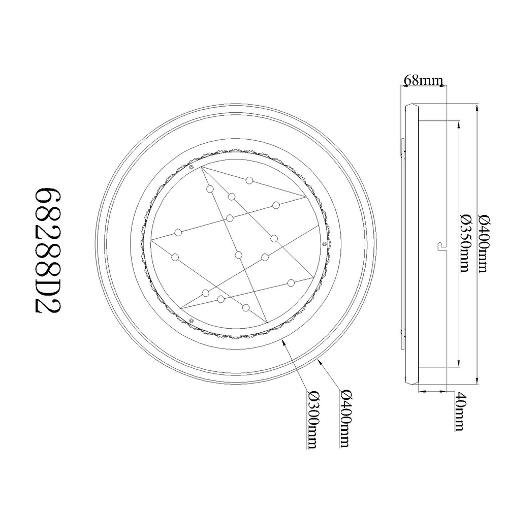 Zwarte plafondlamp Mirrora Ø 40cm Globo 9007371566853