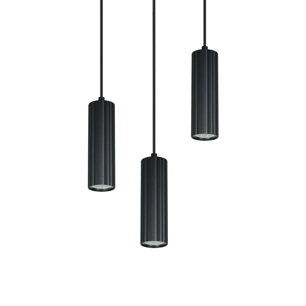 3-lichts hanglamp Soka zwart Trio 4017807658590