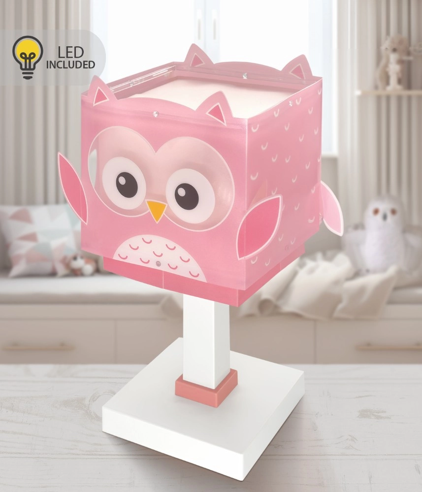 Kinderkamer tafellamp Owl roze Dalber 8420406002538