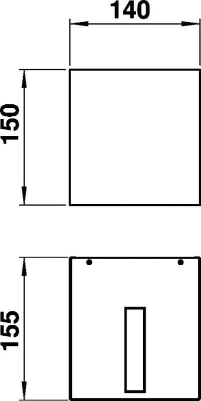 Up down light zwart Jory 15cm Albert 4007235624151