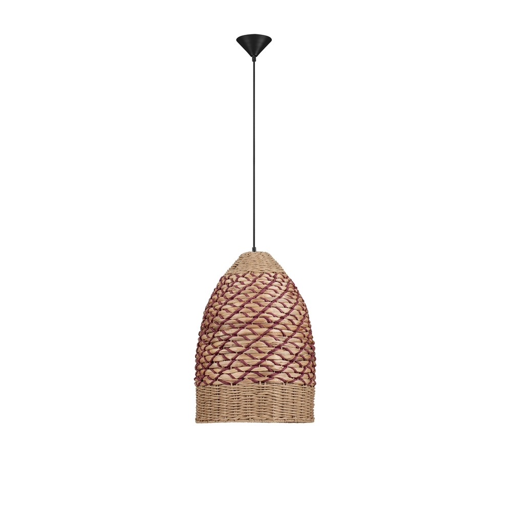 Pendant lamp Mapi Ø 37cm red with brown Lyora 5212017477323
