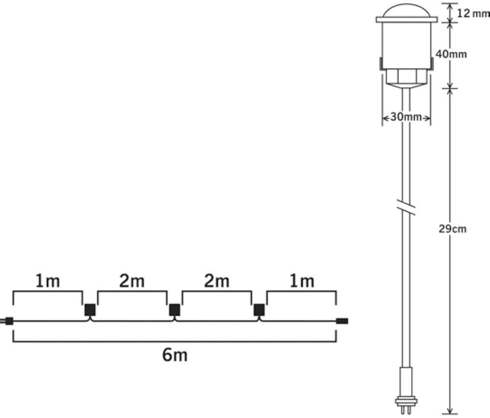 Vlonderspot Mini Led (extension) 4-side uitbreiding chroom KonstSmide 7318307470000