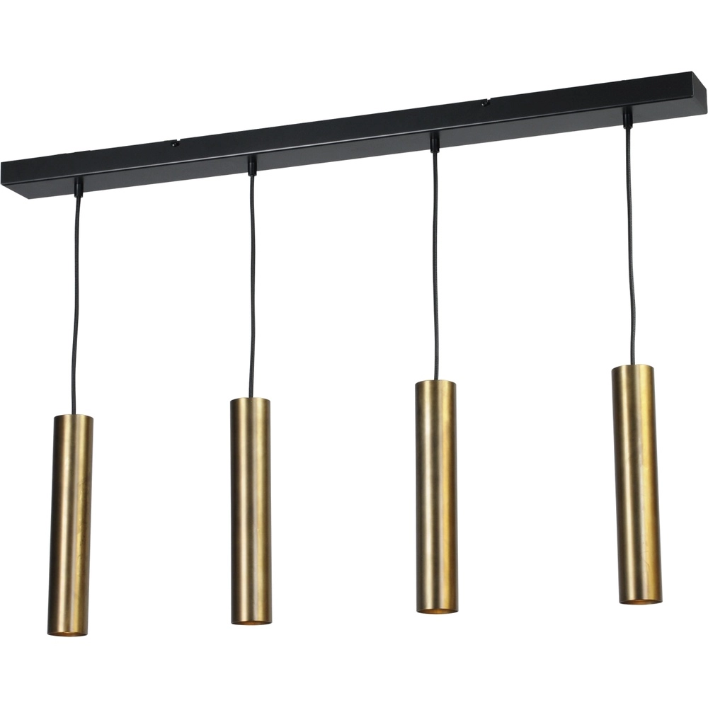 Eetkamer hanglamp Run 4 antiek koperen pendels Masterlight 8718121204550