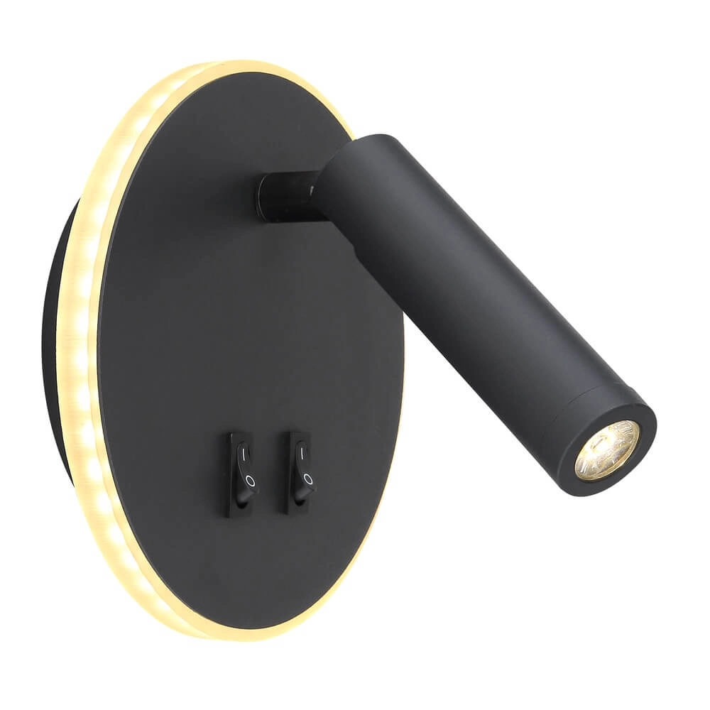 Strakke wandlamp Many zwart Strakke wandlamp Many zwart