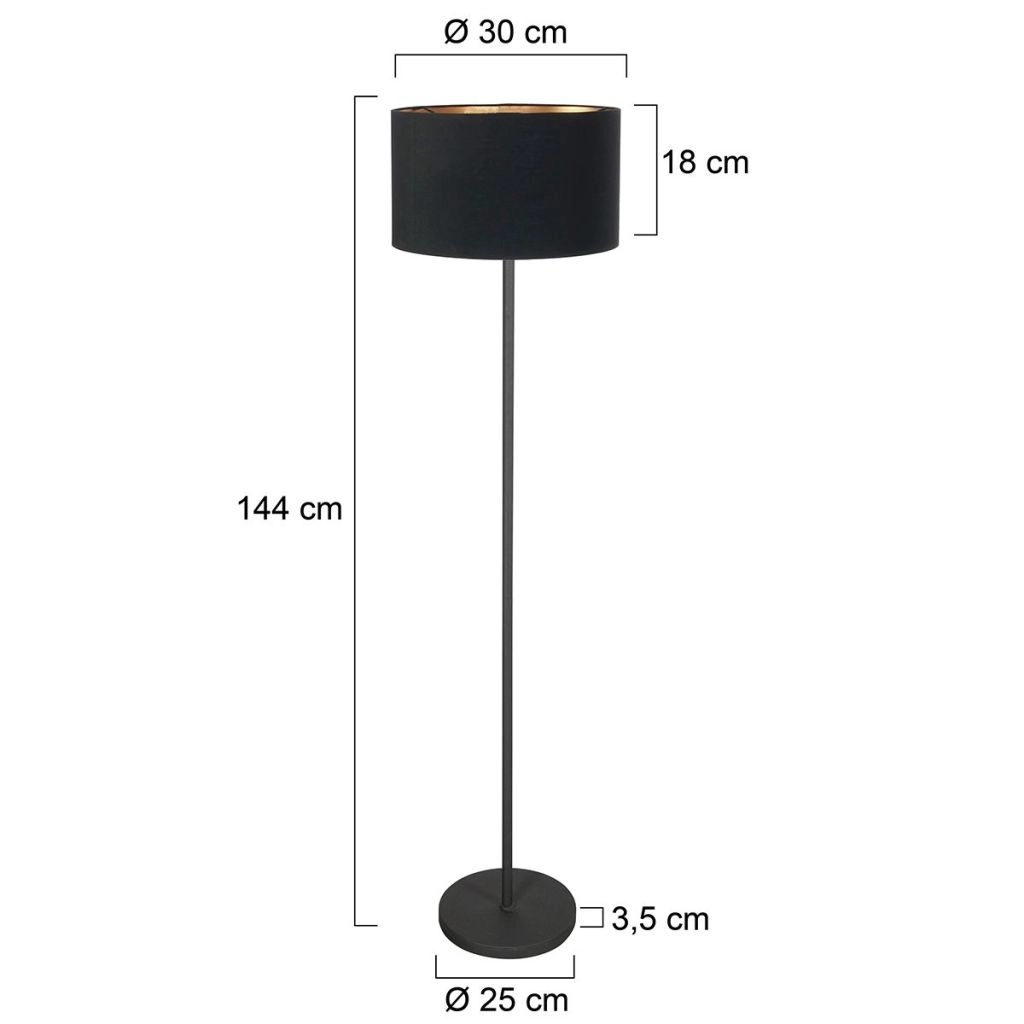 Vloerlamp Noor met kurk kap Ø30cm Steinhauer 8712746182347