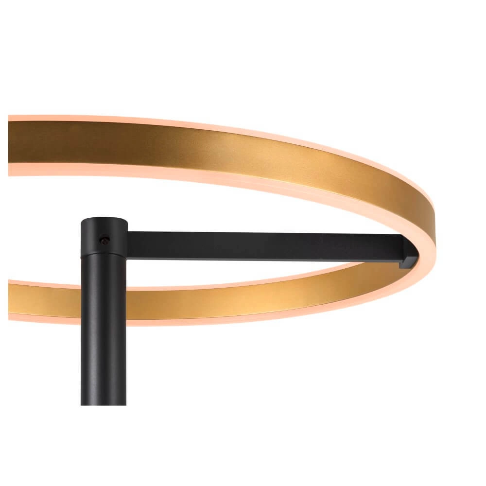 Zwart met gouden design vloerlamp One Straight SLV 4024163265539