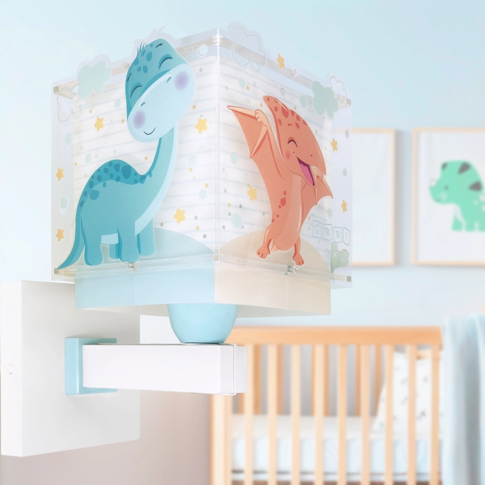 Wandlamp Baby Dinos blauw Dalber 8420406634593
