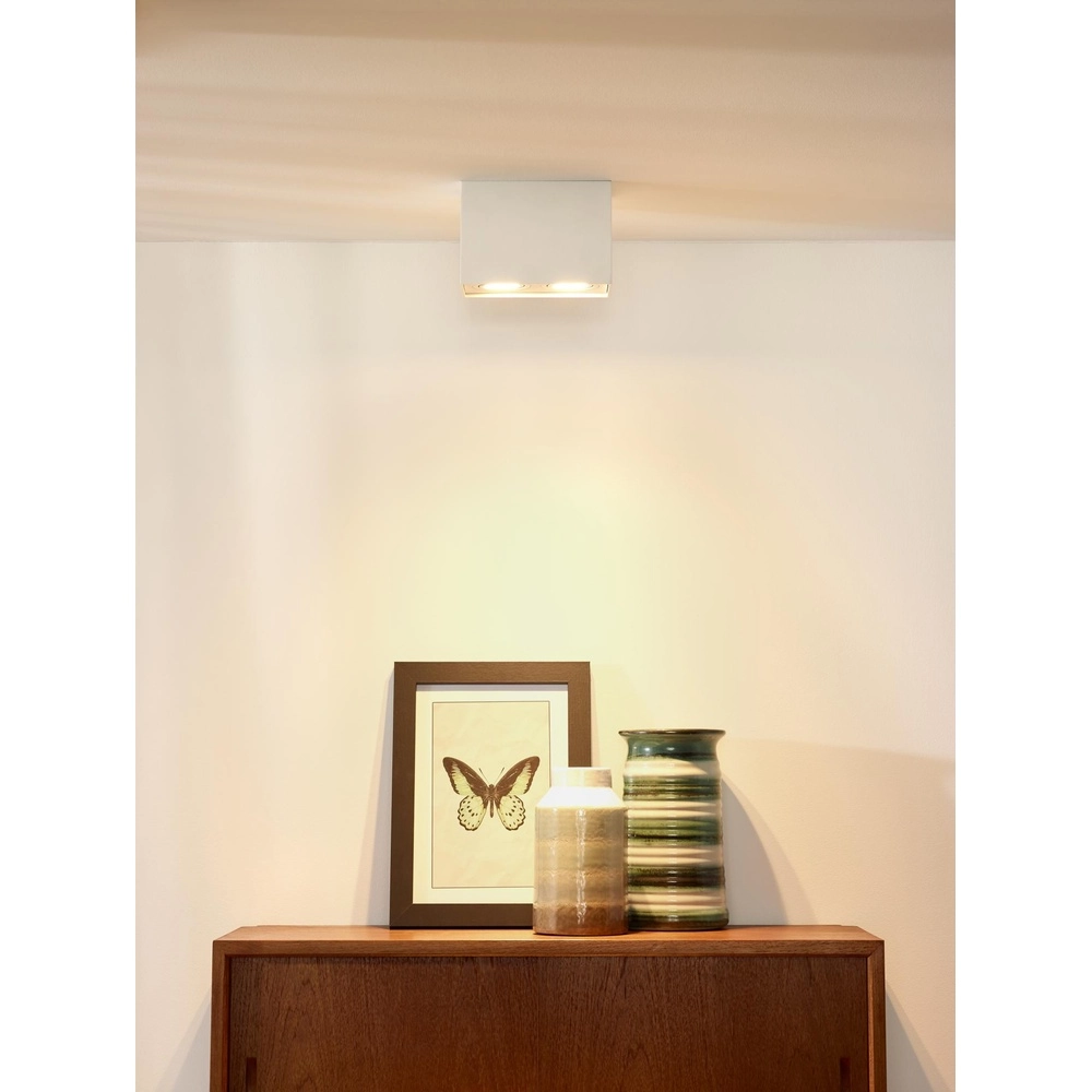 Opbouw plafondspot Tube rechthoek wit Lucide 5411212220950