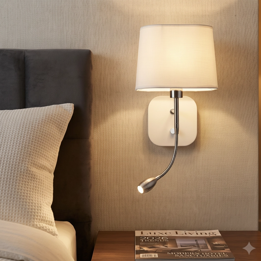 Wandlamp Montato wit met chroom